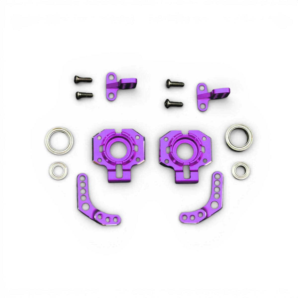 Moyeu arrière en aluminium SR Series de RhinoRacing, montrant la roue avec le moyeu noir et la fixation centrale.
