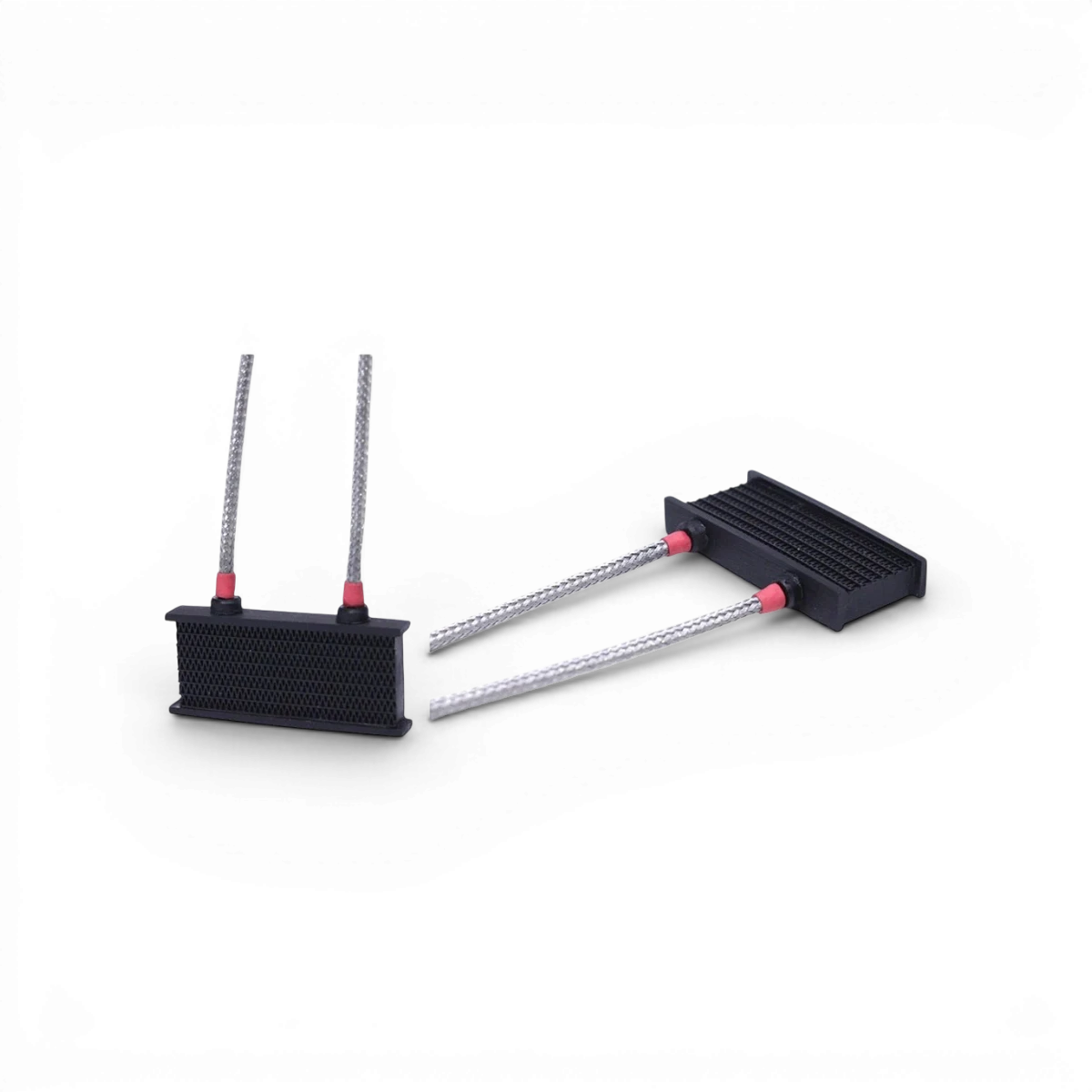 Refroidisseur en acier noir pour radiateur V4, personnalisé par Src Sideways RC, avec tubes en acier noir brillant.
