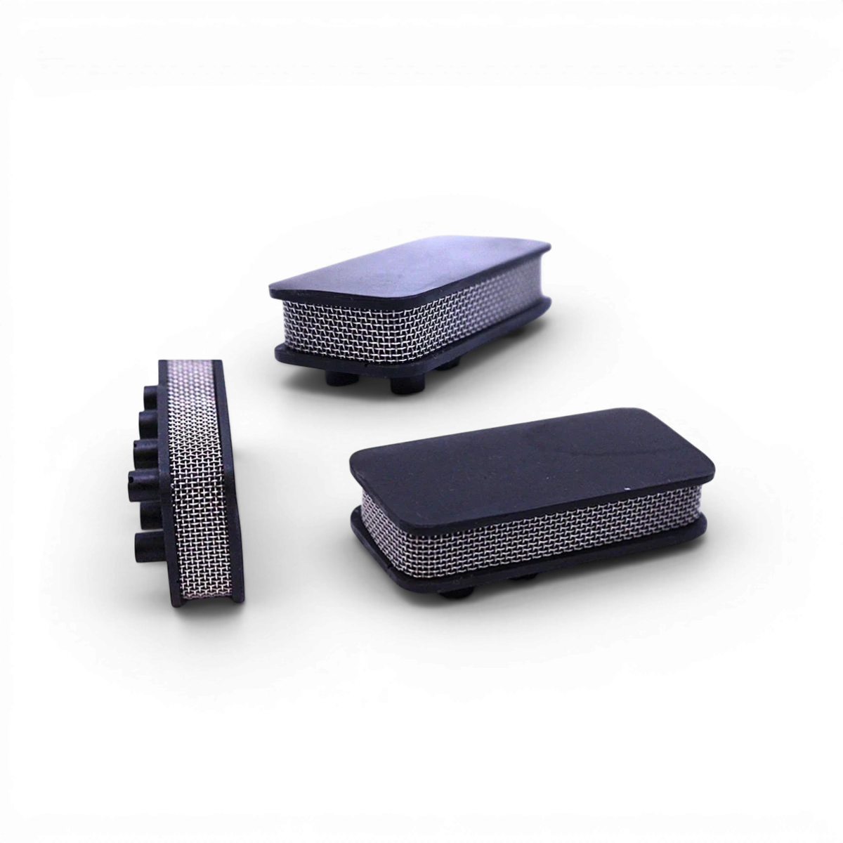 Filtre V8 style 2 de la marque Src Sideways RC, pour personnalisation de modèles RC, avec détails en plastique noir et ventilation.