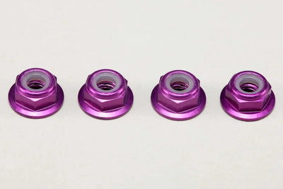 Tuercas de rueda de aluminio finas con brida M4 nylon lock (4 piezas) – Yokomo 