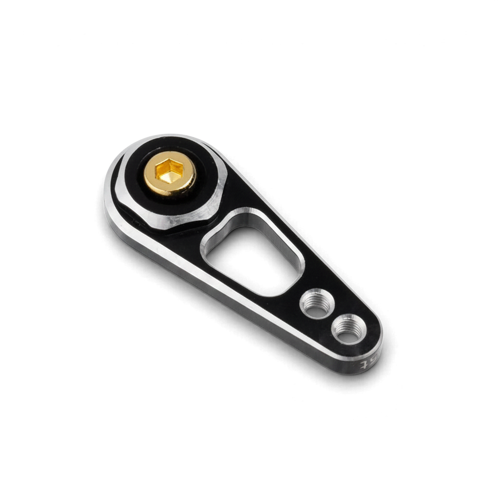 Palonnier de servo double en aluminium 25T pour électronique, compatible avec 20-24 mm, marque OMG, montre le composant.