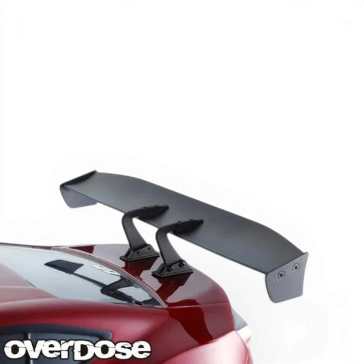 Aileron et support VOLTEX GT type 7 pour carrosserie de voiture, en plastique noir avec fixation métallique, de marque Overdose.