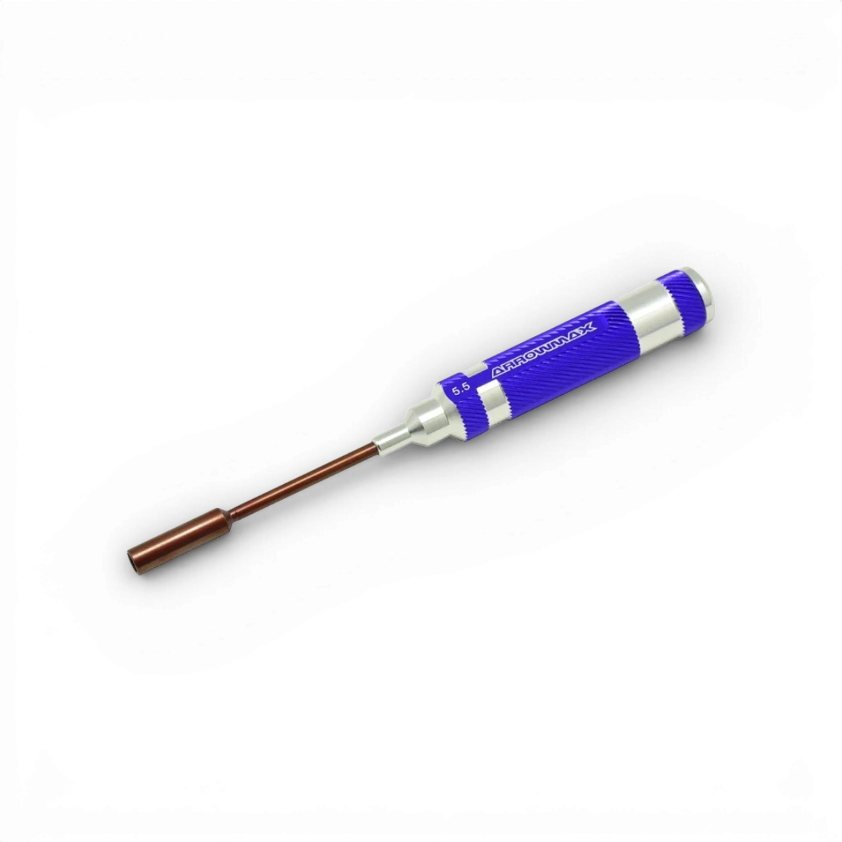 Accessoires Arrowmax RC Cle violet 5,5x100mm, édition spéciale, avec détails en violet et design précis.