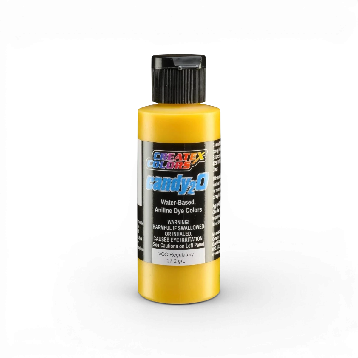 Aérosol de peinture auto Air Candy 2.0 jaune citron de Createx Colors, avec une finition brillante et colorée.