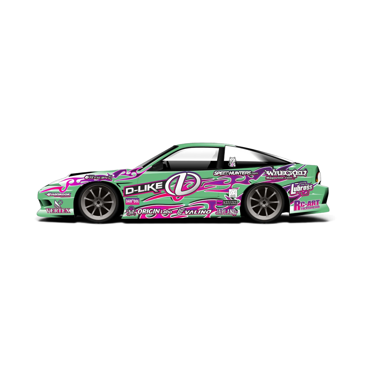 Autocollant de décoration complète BlackDrift Dlike avec motif noir pour personnaliser véhicules, fabriqué par Black Drift Stickers.