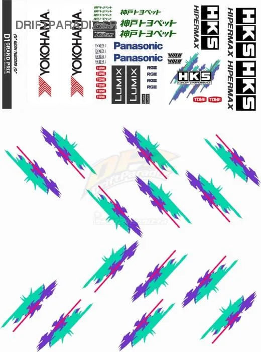 Autocollant - décoration complète - hks - BlackDrift - DriftParadiZ