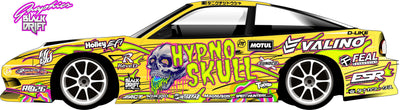 Autocollant - décoration complète - Hypno Skull - BlackDrift