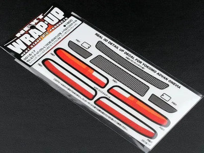 Samolepky - Skutečný 3D detail nahoru nahoru Yokomo One -Via Adran (Standard & Crystal Tail Lens verze) - Wrap-UP Další - 0016-17