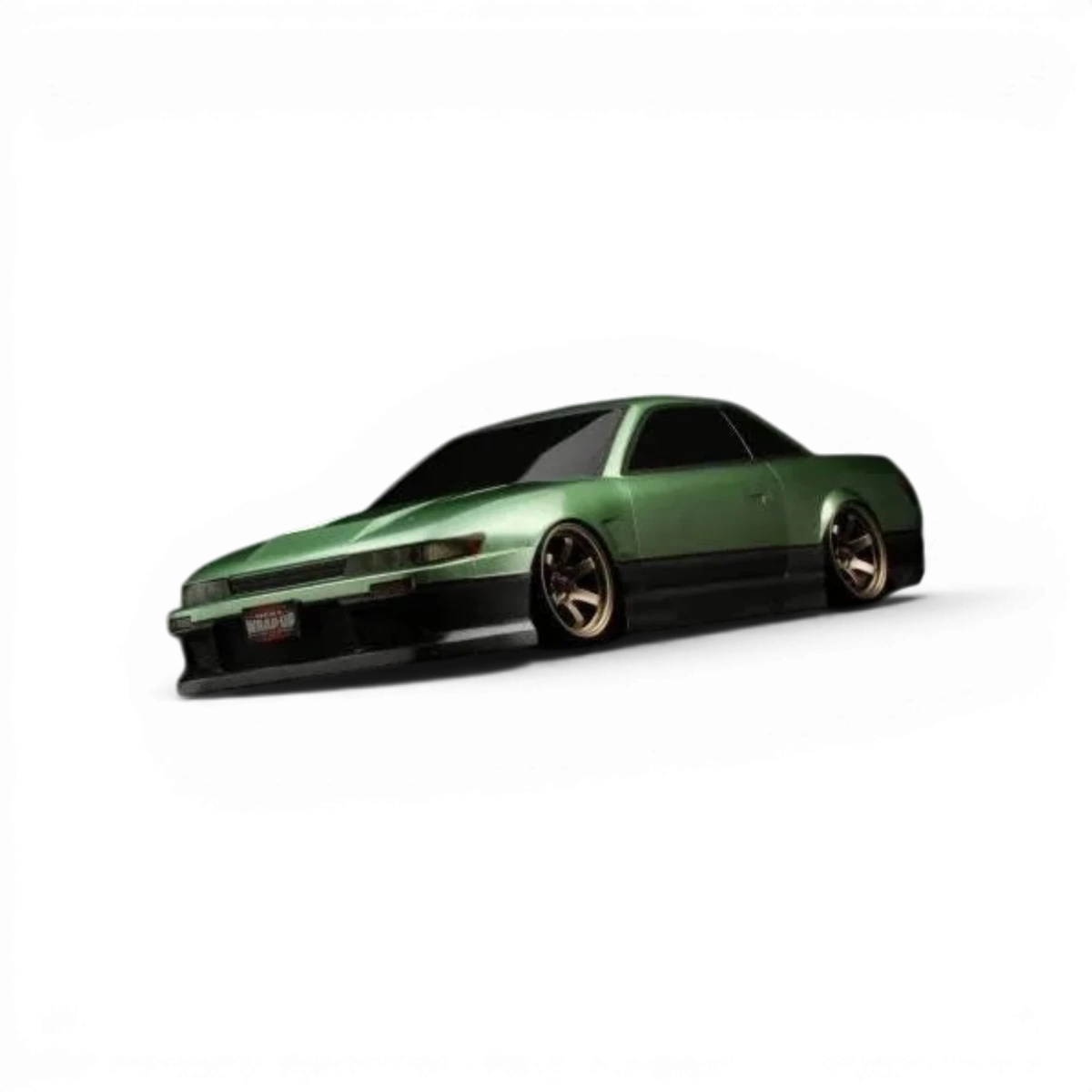 Autocollants REAL 3D Detail Up pour Yokomo Silvia S13, style carré, par Wrap-UP Next, visible avec détails en relief.