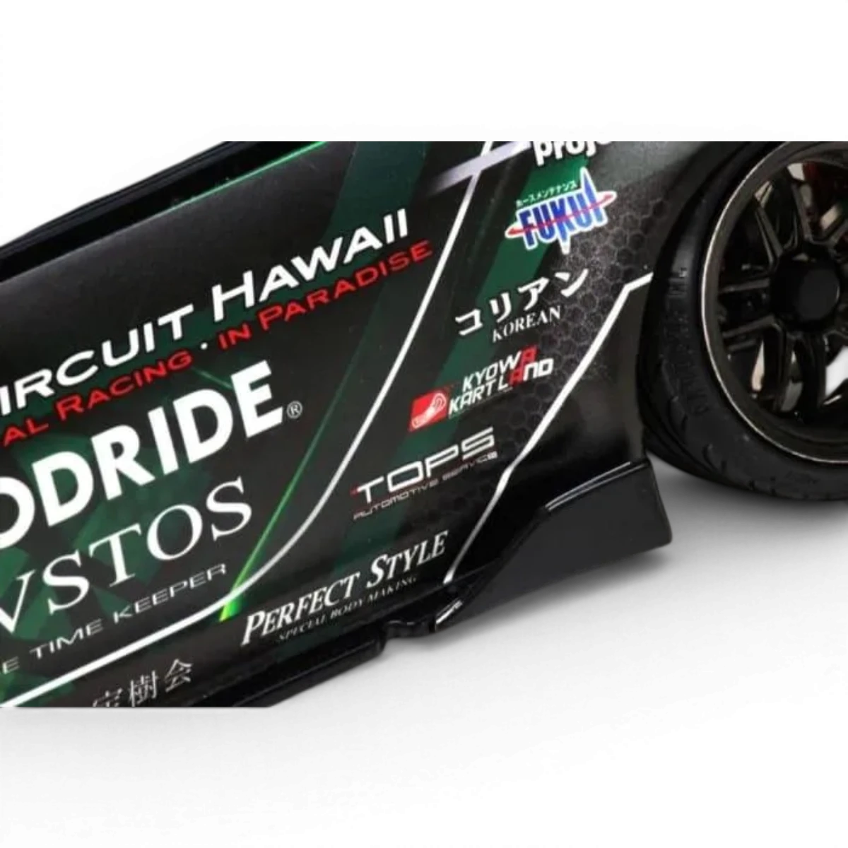 Ensemble d'autocollants Jin Horino SPEC Pandora RC pour personnalisation de voiture RC, avec motifs colorés et détails précis.