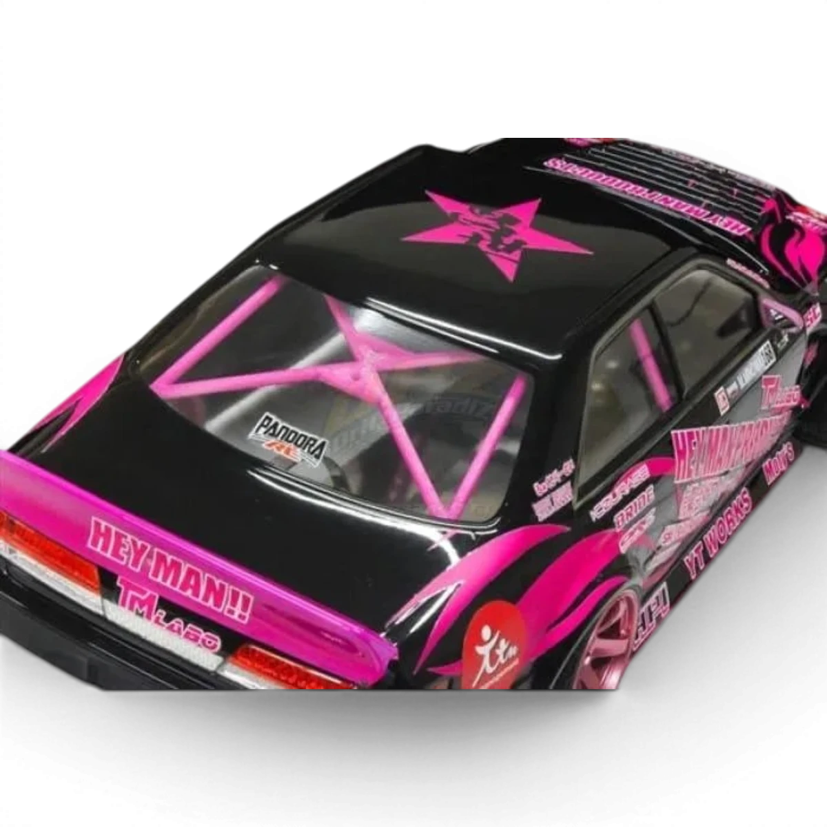 Ensemble d'autocollants Masayo Minowa SPEC pour personnalisation de voiture radiocommandée Pandora RC, motifs colorés et détaillés.