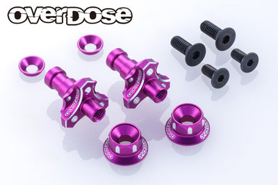 Axe de roue monobloc aluminium Type-2 pour OD / RWD Avant / 5 mm – OVERDOSE - OD3983-85
