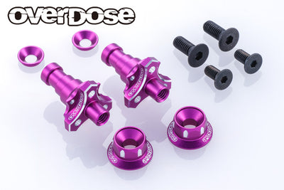 Axe de roue monobloc aluminium Type-2 pour OD / RWD Avant / 7 mm – OVERDOSE - OD3986-88