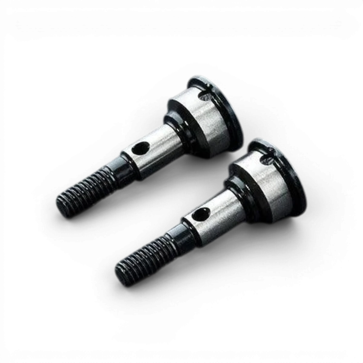 Axes de roues Max Speed Technology pour pièces détachées, montrant l’axe métallique avec fixation pour vélo.