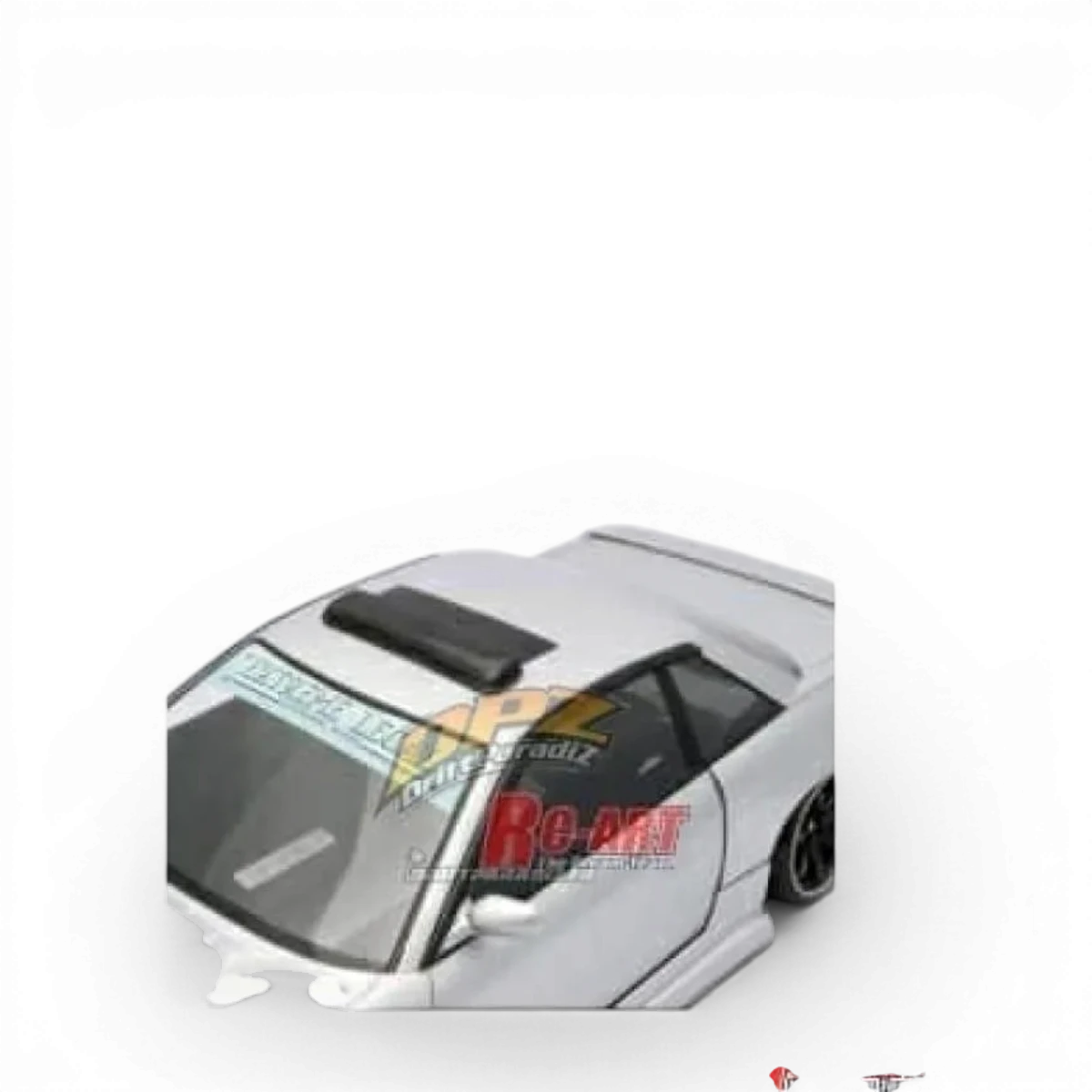 Baguettes pour fenêtre et toit ouvrant PS13 Yokomo, carrosserie RC Art, accessoires pour voiture RC, détail en plastique noir.