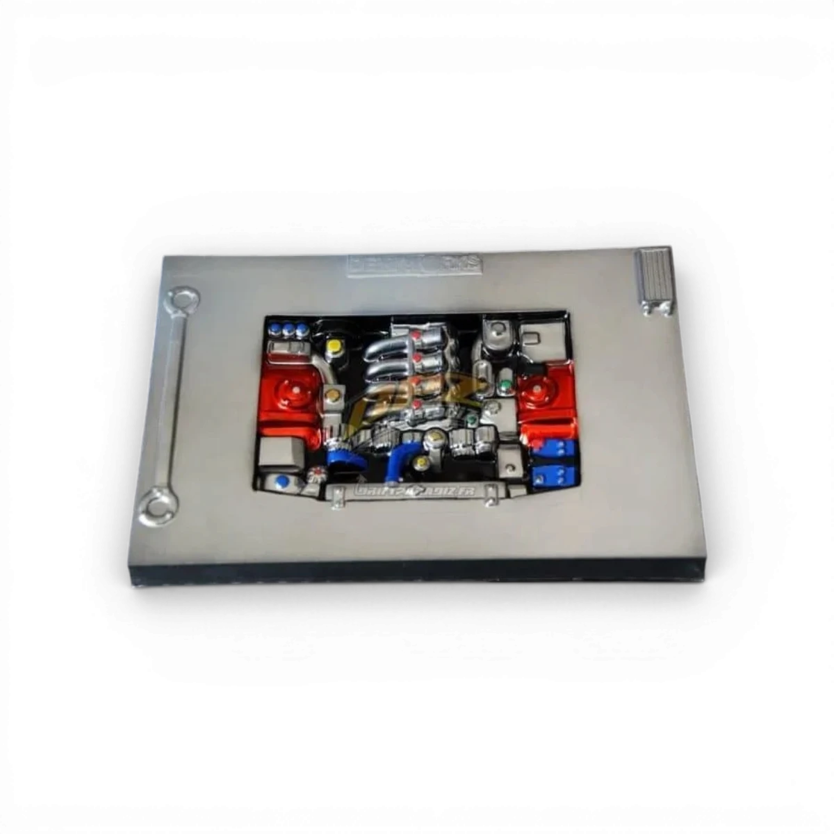 Baie moteur B26 Rotary Demi Works, pièce de customisation pour moteur, vue détaillée en image.