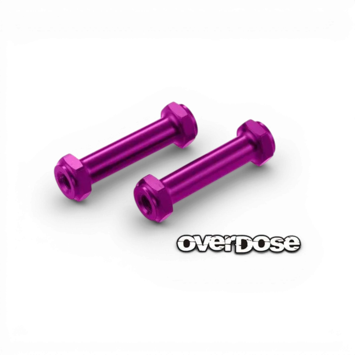 Barre de renfort central en aluminium pour pièces détachées Overdose, solide et résistante, vue de face.