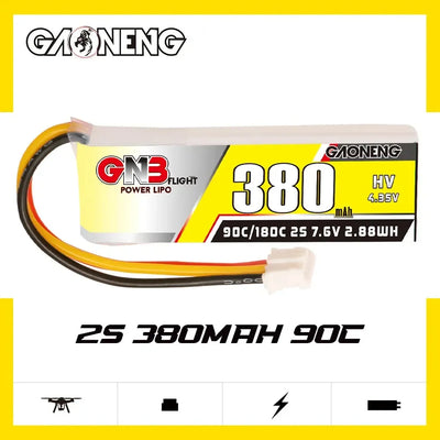 Batterie LiHV 2S 7.6V 380mAh 90C LiPo - Gaoneng - GNB3802S90AHV