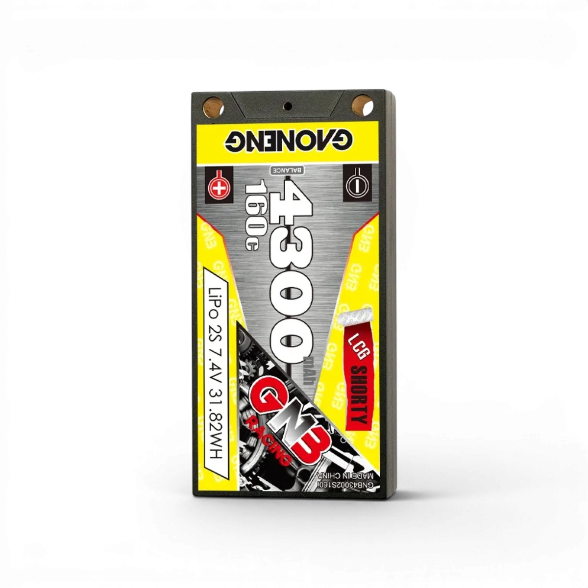 batterie Lipo 7.4V 4300mAh 160C LCG short - GAONENG - DriftParadiZ