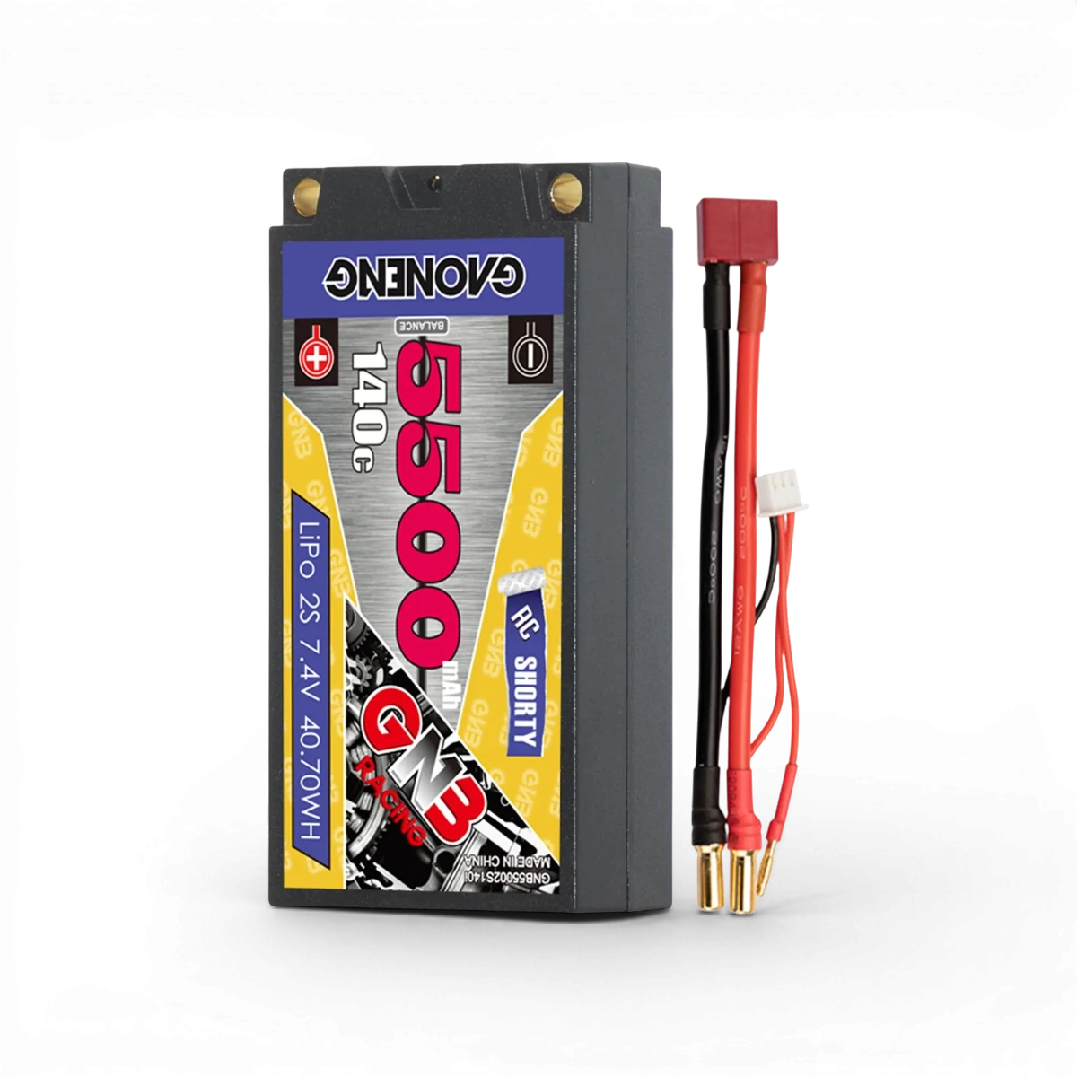 batterie Lipo 7.4V 5500mah 140C short - GAONENG - DriftParadiZ