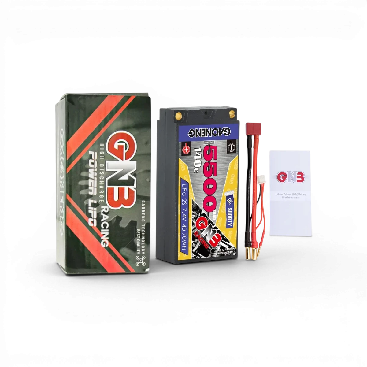 batterie Lipo 7.4V 5500mah 140C short - GAONENG - DriftParadiZ