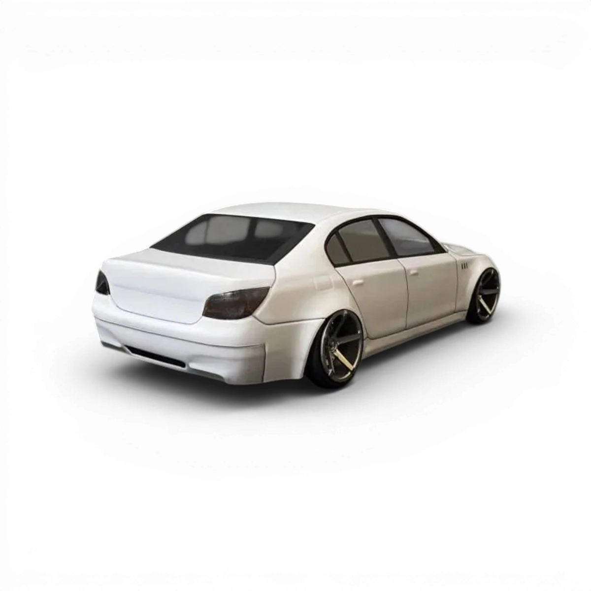 Carrosserie BMW E60 pour voiture RC Aplastics RC, design détaillé pour modèle de drift, visible en image.