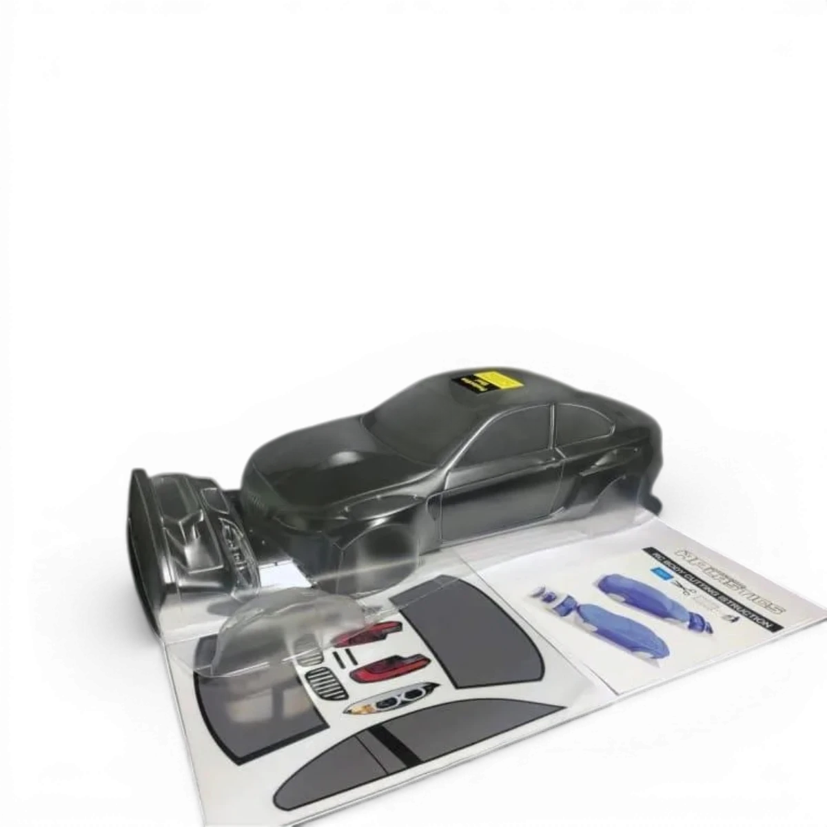 Carrosserie BMW M2 F22 en plastique pour modélisme, fabriquée par Aplastics RC, vue de face avec détails de la voiture.