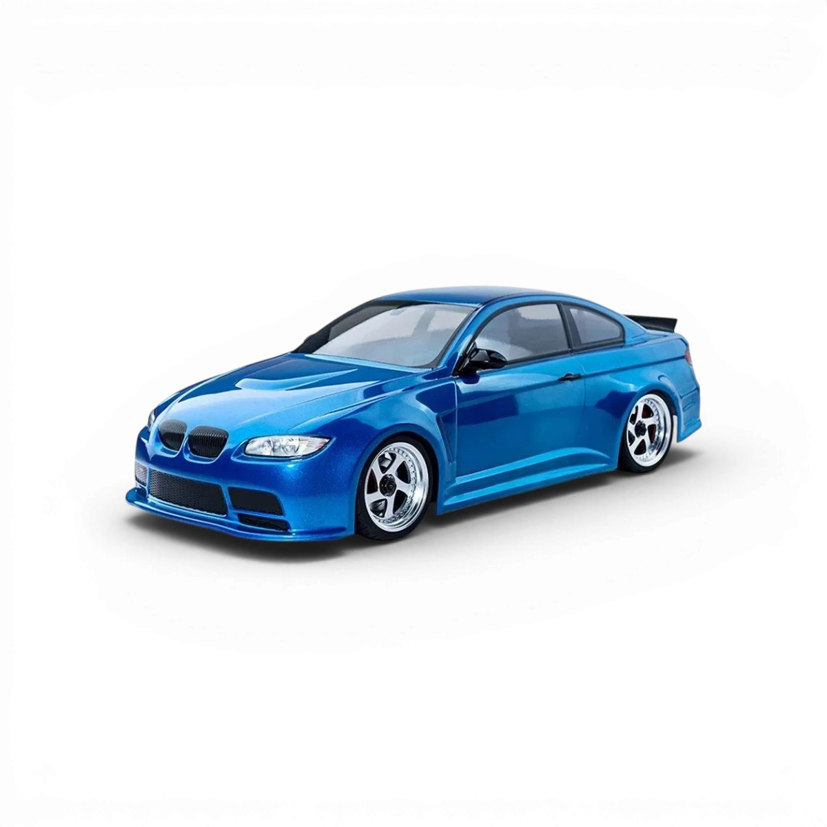 Voiture BMW M3 E92 de Max Speed Technology, carrosserie sportive avec détails de drift, vue en gros plan.