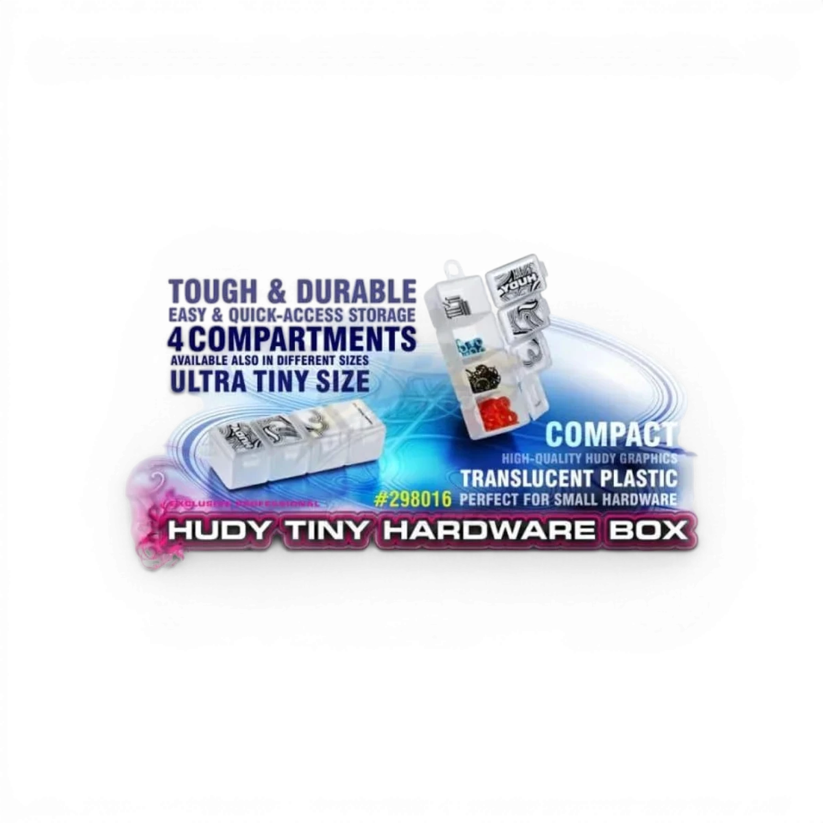 Boite de rangement 4 compart. - Petite - HUDY - DriftParadiZ