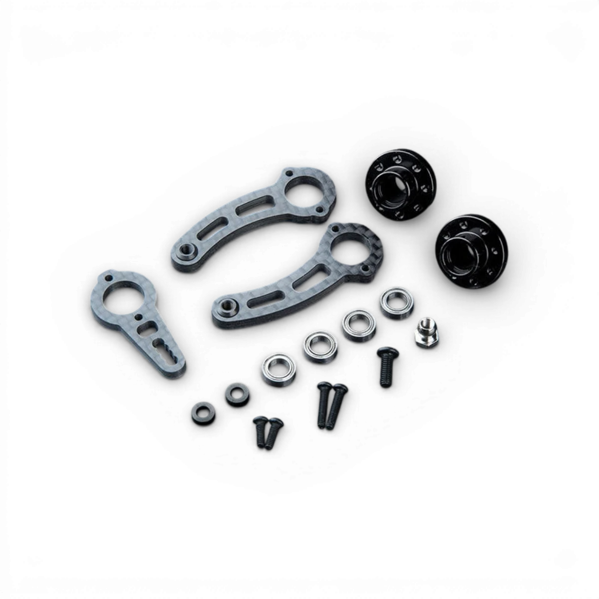 Bras de direction en carbone Max Speed Technology, pièce détachée pour voiture de drift, visible avec détails en fibre de carbone.