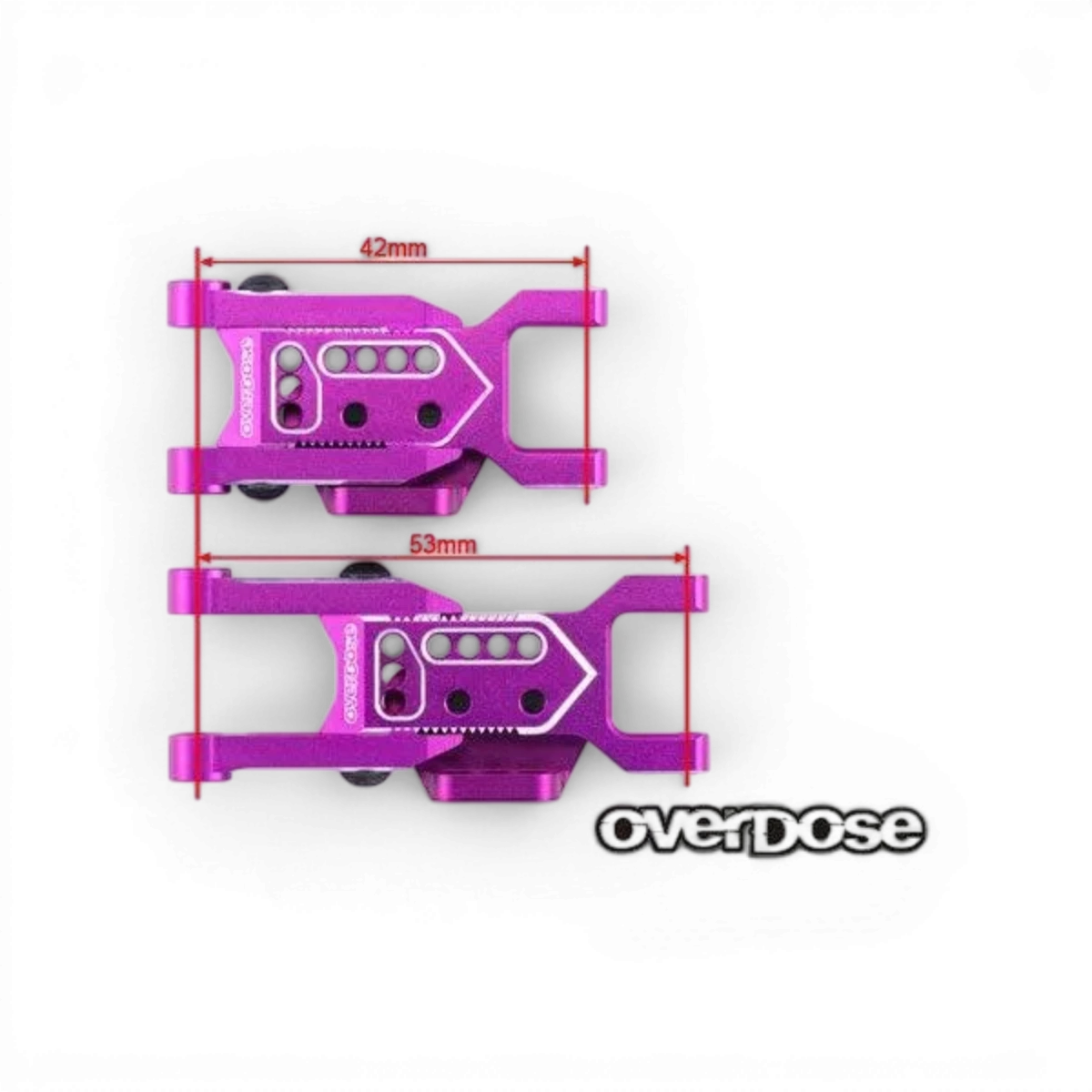 Bras de suspension arrière réglable en aluminium Type-3 pour OD, pièce détachée de haute qualité, compatible avec Overdose.