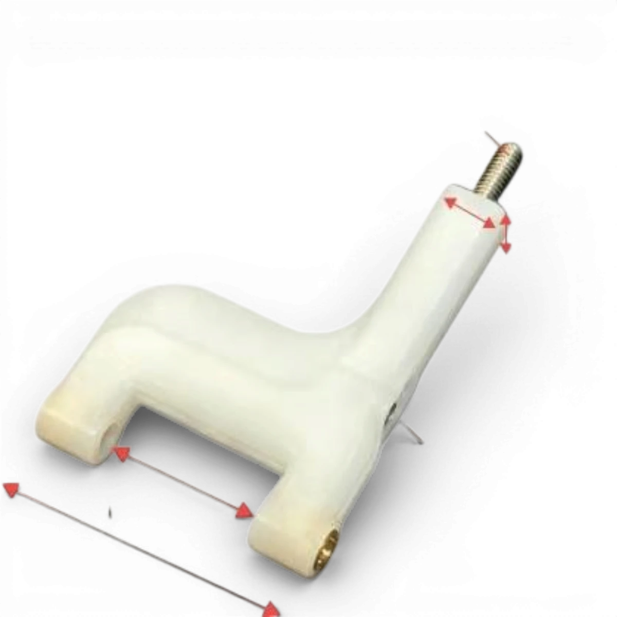 Bras inférieur avant ASTα Delrin blanc avec bagues en laiton (RDX) – Topline – TP-654 - DriftParadiZ
