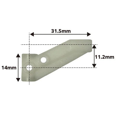 Vorderer Oberarm ASTα Delrin weiß (RDX) – Topline – TP-652