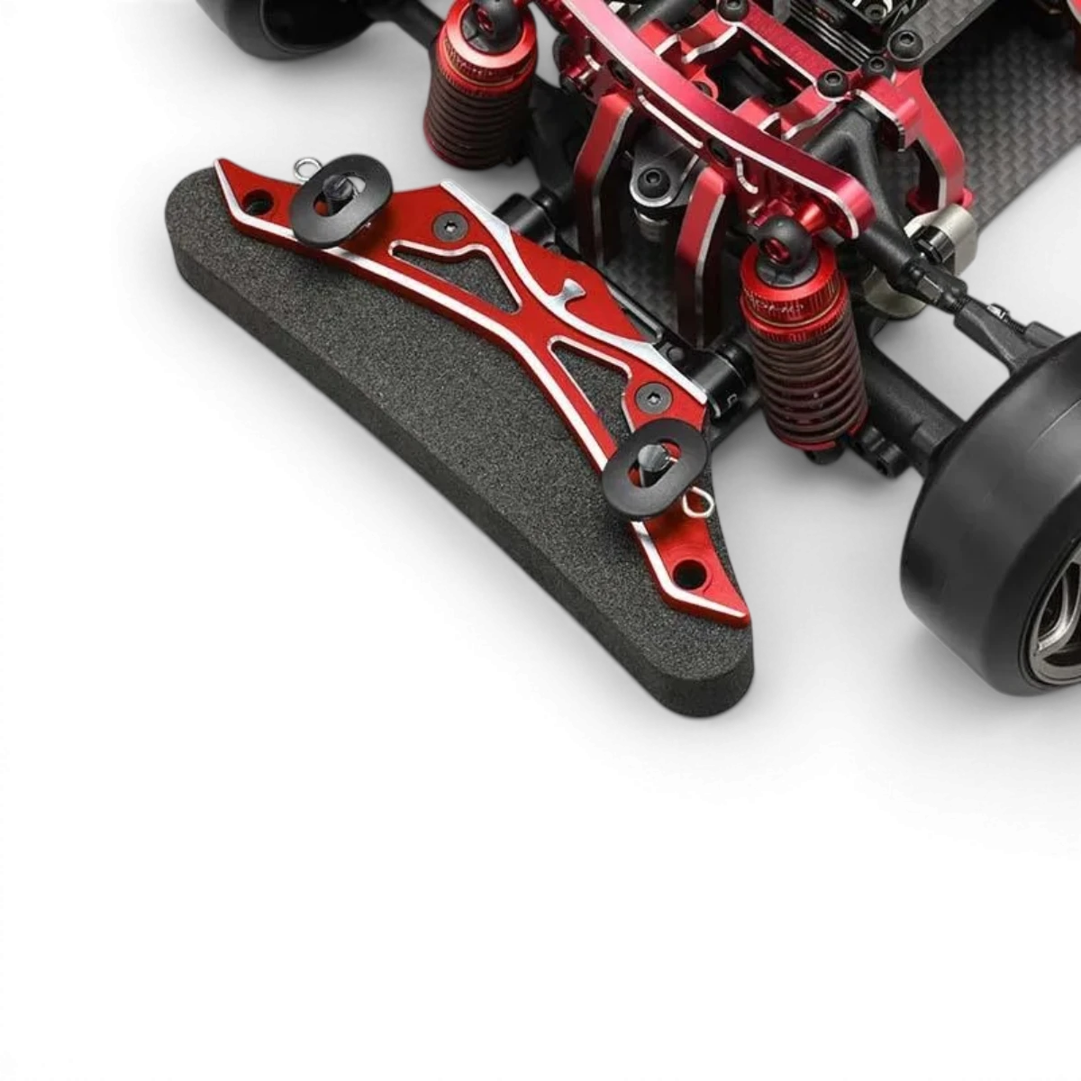 Renfort de pare-chocs en aluminium rouge Team Yokomo pour pièces détachées de voiture RC drift, édition spéciale.