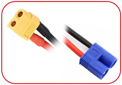 Câble de charge XT60 vers EC3 15cm - Absima