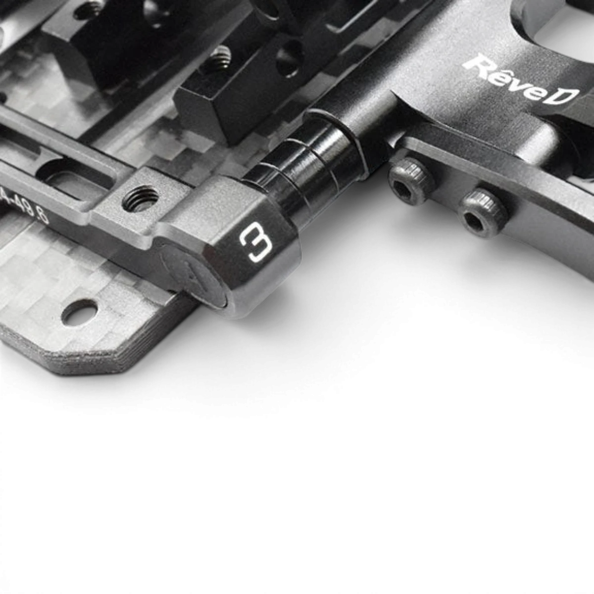 Ensemble de 8 cales en aluminium 3x6x1.0 de Team Reve D, pièces détachées pour RC, visibles dans l'image.