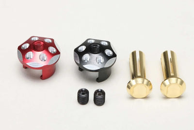 Capuchons en aluminium + prise batterie Racing Performer pk 4mm - YOKOMO - RP-121P4