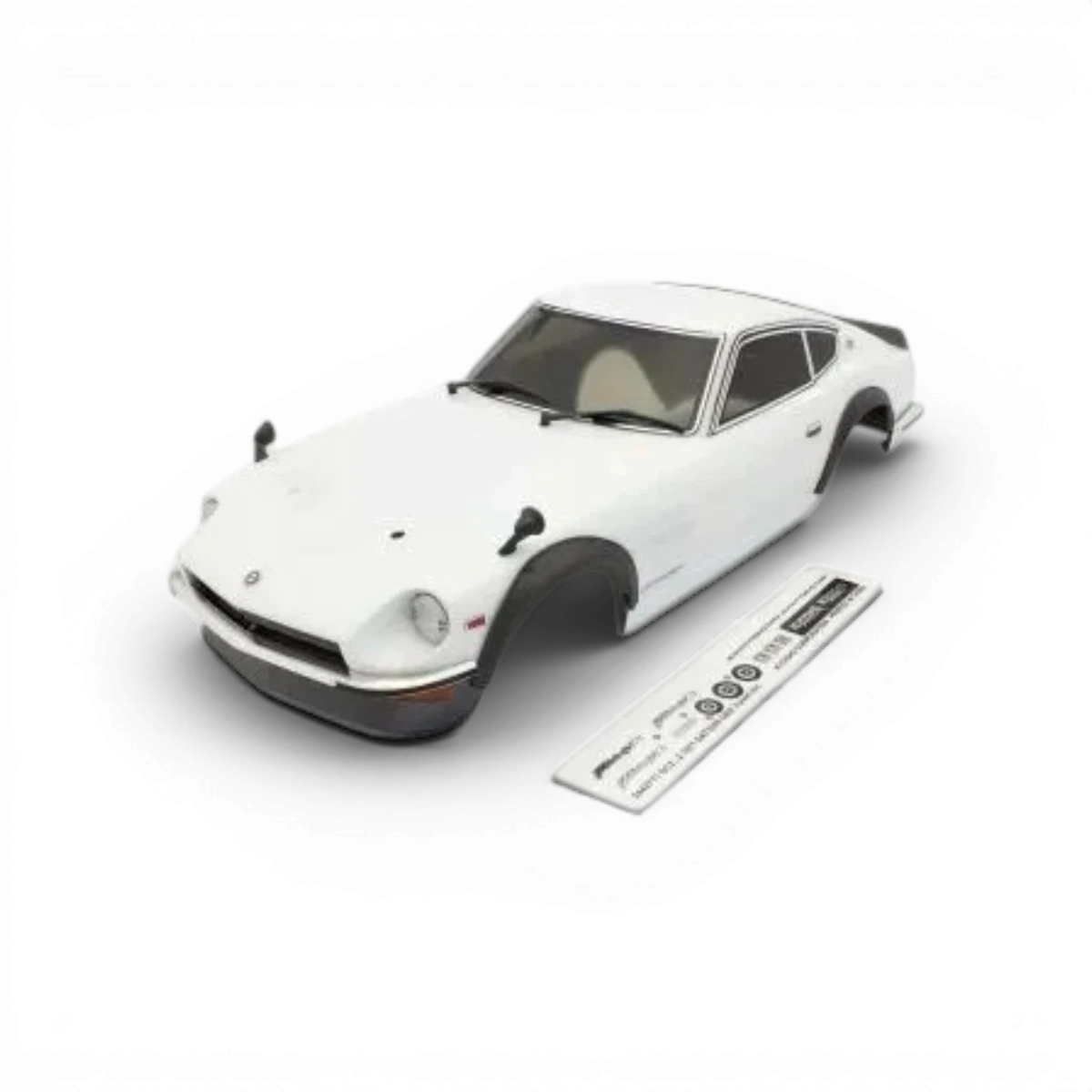 Carrosserie Fazer 1:10 FZ02S Datsun 240Z 1971 Tuned de Kyosho, blanche, vue détaillée pour voiture RC.
