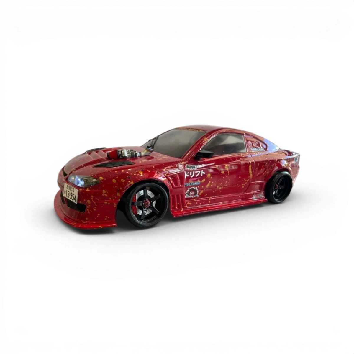CARROSSERIE S15 DRIFT + AILERON + SUPPORT LED + CACHE VITRE/STICKERS - HOBBYTECH - DriftParadiZ