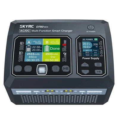Chargeur D750 MIX (AC max 500W - DC max 1600W total) - SKYRC - SKY100201