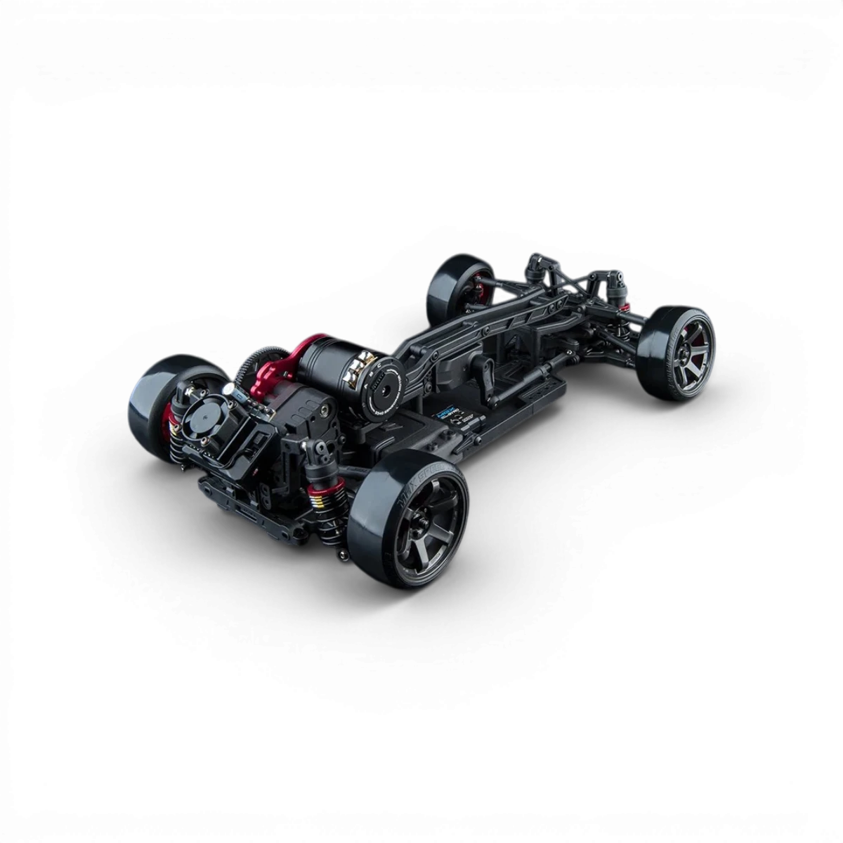 Châssis RC drift Max Speed Technology RMX 4 Classic Kit, vue de face avec composants et détails visibles.