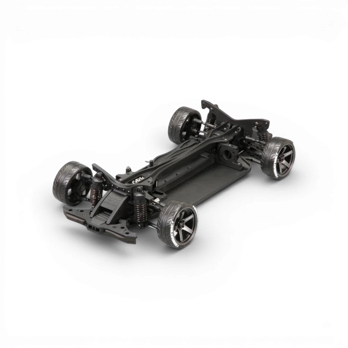 Châssis RC Drift SHIBATA GRK GS2 Modifié pour voiture télécommandée, vue en gros plan.