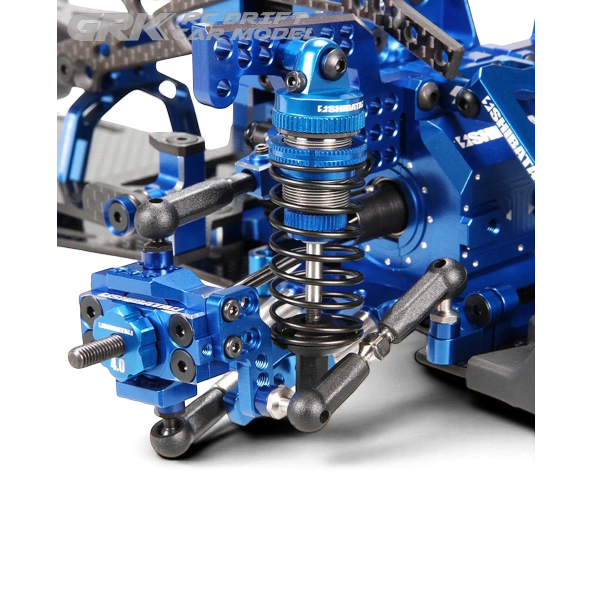 Châssis SHIBATA GRK5-R HRP SDC Edition limitée, pièces détachées pour voiture de course, vue en gros plan.