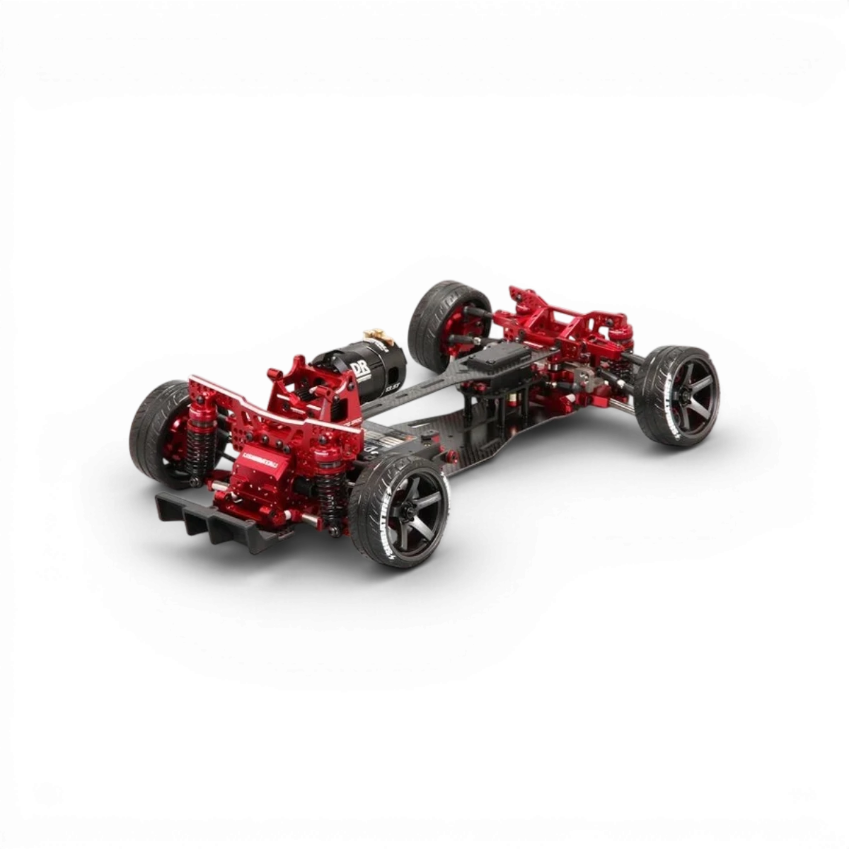 Châssis kit RC Drift SHIBATA GRK5R avec composants en plastique et métal, conçu pour la performance en drift RC.