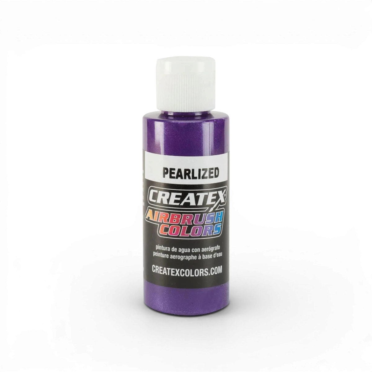 Perle perlée de couleur prune de la marque Createx Colors, utilisée pour la peinture artistique.