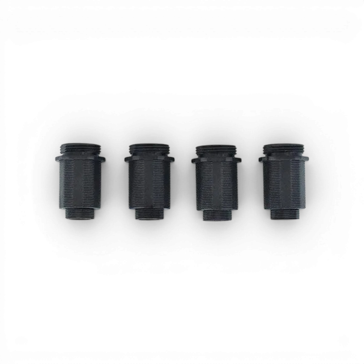 Amortisseurs de corps RDX Team Reve D, lot de 4, montrant la texture et la fixation pour montage mécanique.