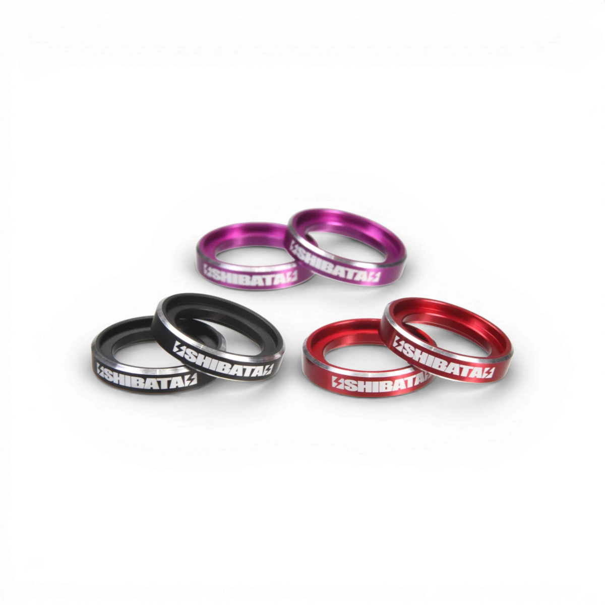 Coupelles en aluminium pour Helper Spring SHIBATA, pièce détachée pour suspension de voiture, visible en image.