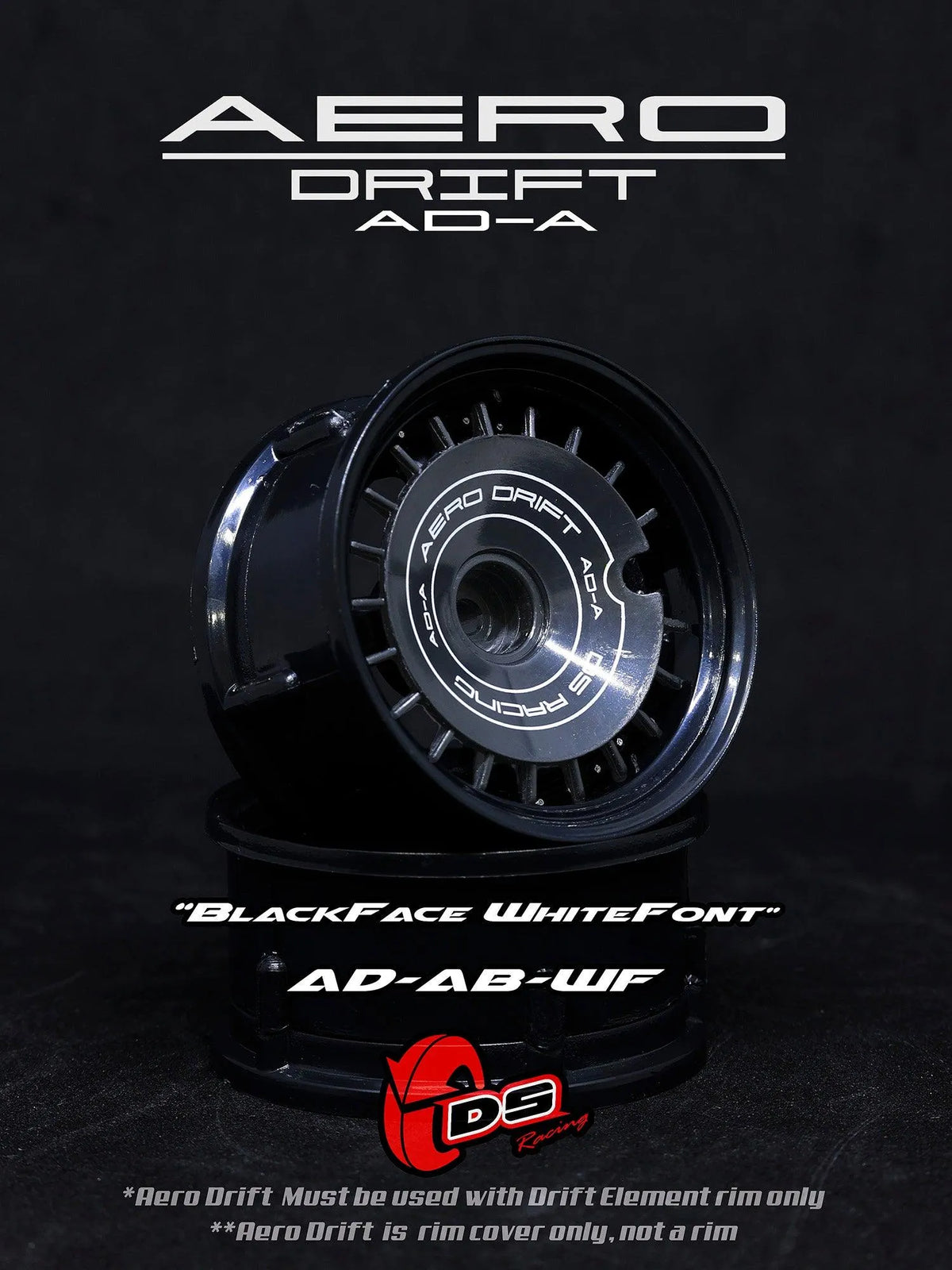 Couvercle Aero Drift pour drift element Slope de DS Racing, roues de haute performance pour voitures RC.