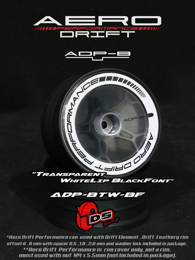 Couvercle aero performance drift pour drift element - Flat - Transparent/Blanc - DS Racing - ADP-BTW-BF