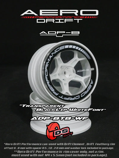 Couvercle aero performance drift pour drift element - Flat - Transparent/Noir - DS Racing - ADP-BTB-WF